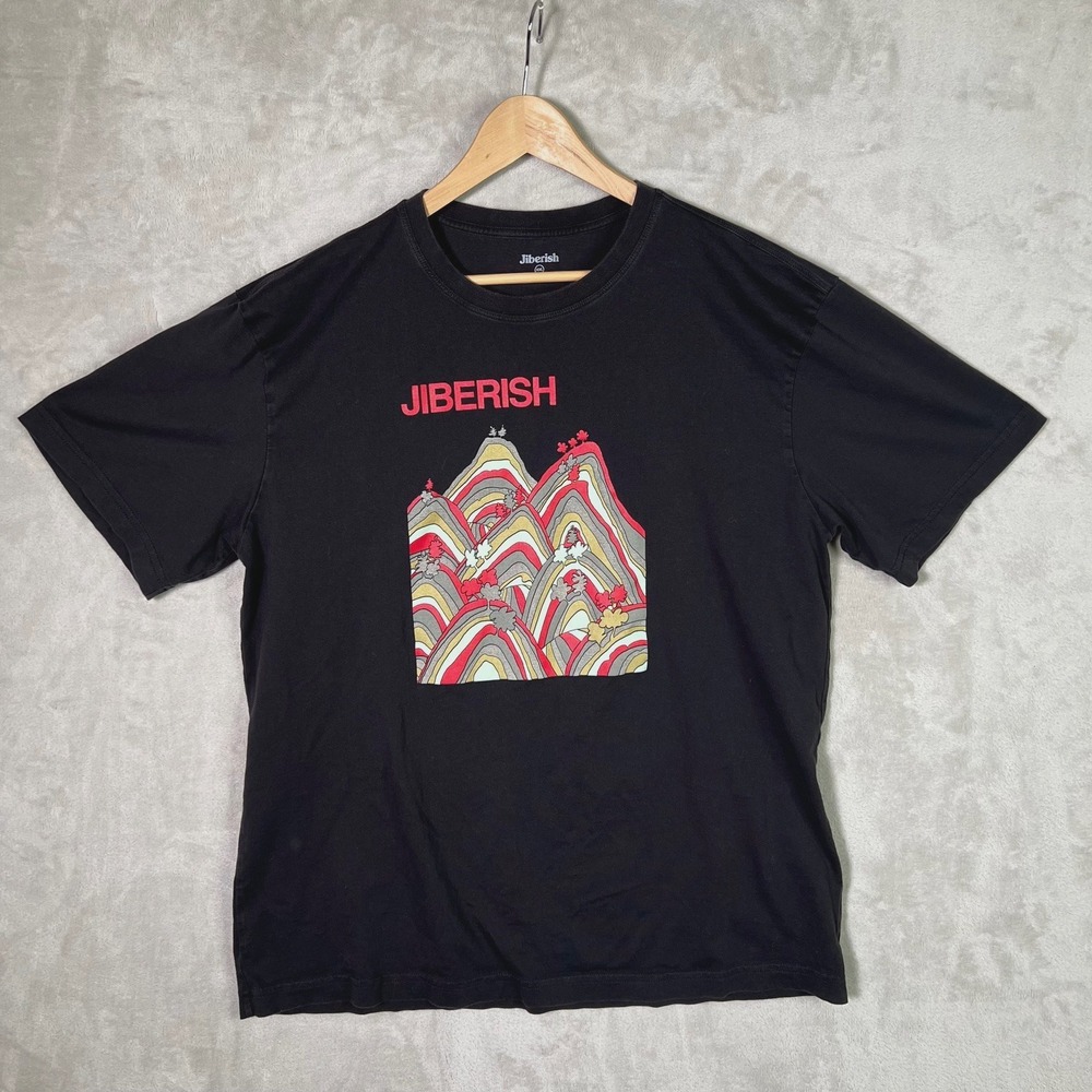 Jiberish T-Shirt Mens XXL Outdoor Climbing Snow Ski Streetwear Pima Cotton Mount